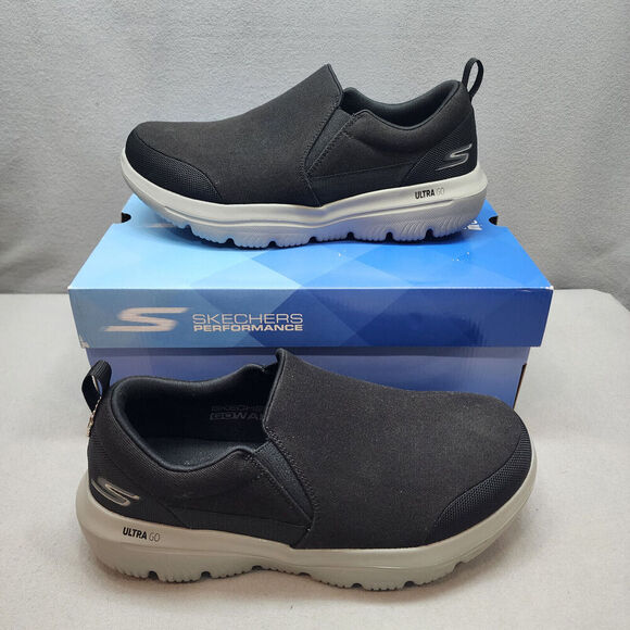 Skechers Go Walk Evolution Ultra Ramble Men's Black Slip On Sneakers size 9.5 - Picture 1 of 7